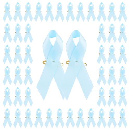 CRAFFANCY Satin-Brosche mit Sicherheitsnadel für Damen und Herren, Event-Dekoration, 100, Baby Blue, Elegant, Kunststoff, Anstecknadel