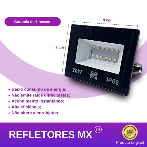 Refletor LED 20W SMD Holofote Prova D'água Verde Bivolt Modelo Slim para Jardim e Decoração