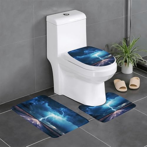 Tapis de salle de bain lot de 3 Lightning in a Flash antidérapant - 2