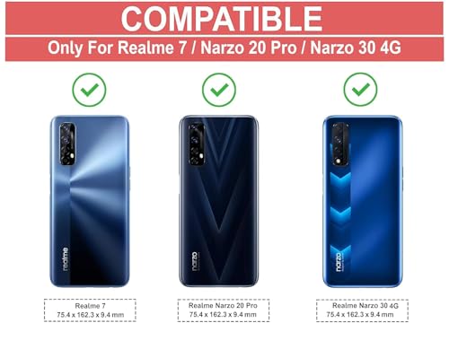 Image of COVERBLACK Back Cover Smoke Case for Realme RMX2151 / Realme 7| Raised Edges I paky | Imported Silicon Bumper Scratch & Camera Protection - Navy Blue