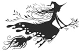 ✅ Diseño Mágico y Misterioso: Pegatina con ilustración detallada de una bruja del bosque, ideal para amantes de la magia, la naturaleza y lo esotérico.