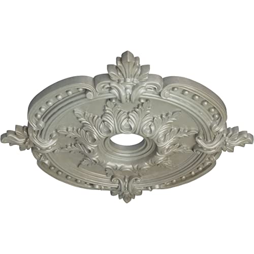 Image of 28 3 /8 inchOD x 3 3 /4 inchID x 1 5 /8 inchP Benson Classic Ceiling Medallion (Fits Canopies up to 6 1 /2 inch), Hand-Painted Flash Gold