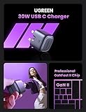 UGREEN USB C Charger Plug 30W Nexode PD 3.0 Foldable GaN Charger with 1m USB C Cable Compatible with iPhone 16/15/15 Pro Max/15 Pro/14/13 Series, iPad Pro/Air, Galaxy S24/S23, Pixel 9/8/7/6, etc - Image 2