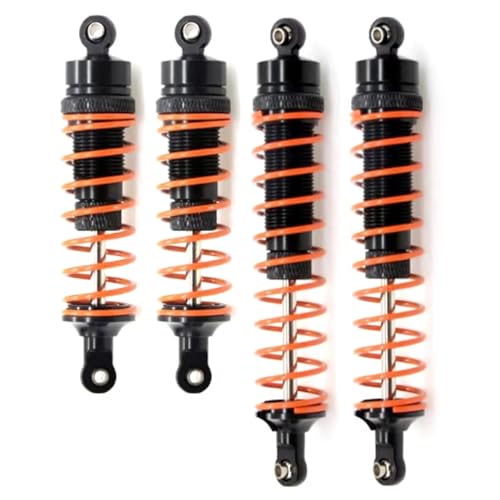 RC�J�[�I�C���V���b�N�A�u�\�[�o�[ For Traxxas For Slash For Rustler For Stampede 1/10 RC�J�[�A�b�v�O���[�h�p�[�c �t�����g���A�����\�V���b�N�A�u�\�[�o�[ 4��(Black)