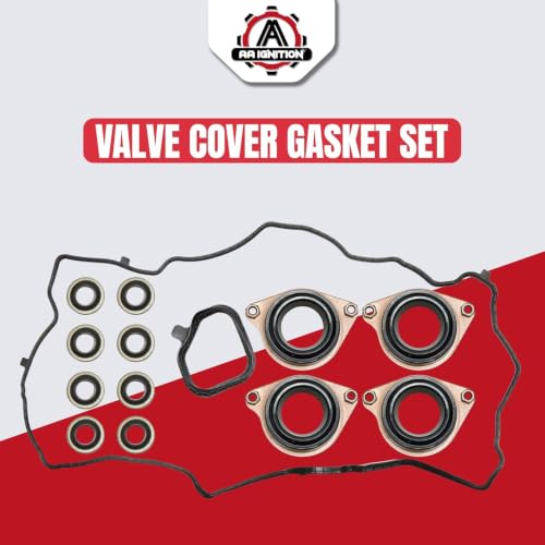 Image of Engine Valve Cover Gasket Set Replacement by AA Ignition - Compatible with Honda Vehicles - 2013, 2014, 2015, 2016, 2017 Accord EX, EX-L, LX, LX-S, Sport 2.4L - Replaces 2030-5A2-A01, 12341-5A2-A01