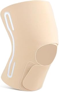 Knee Brace with Side Stabilizers, 1 PC Ultra-thin Knee Compression Support Sleeve Brace for Men and Women, Adjustable Knee Wrap for Sports, Running, Meniscus Tear, ACL, MCL, Arthritis Injury (Skin)