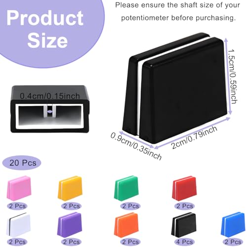 HAAMNING7 20 Stück Faderkappen Mixer-Schieberegler bunte Faderknöpfe, Ersatzteil DJ-Controller-Adapter für Pioneer DJM350 400 500 700 750 800 850 900NEXUS 900SRT 900NXS2 2000 2000Nexus