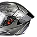 Full Face Motorcycle Helmet for Adults with DOT Approved, Grey Lightweight Aerodynamic Street Bike Helmet for Men and Women, Three Layers Protection