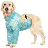 OUOBOB Dog Belly Vest, Waterproof Dog Chest Protector, Pet Belly Apron for Male Female Dogs, Adjustable Anti-Scratch Floor Belly Band for Large Dogs, Golden Retriever, Labrador, Border Collie