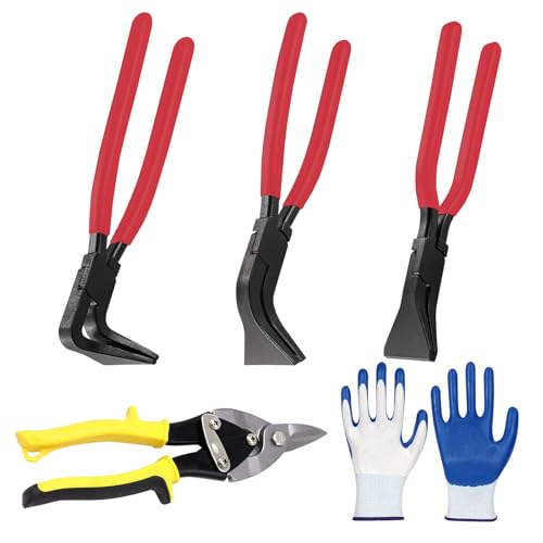 Pinzas de faldón de 60 mm para instalar y reparar tejados de chapa con guantes 3