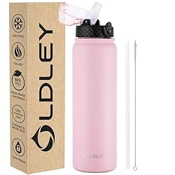 OLDLEY Stainless Steel Water Bottle with Straw
