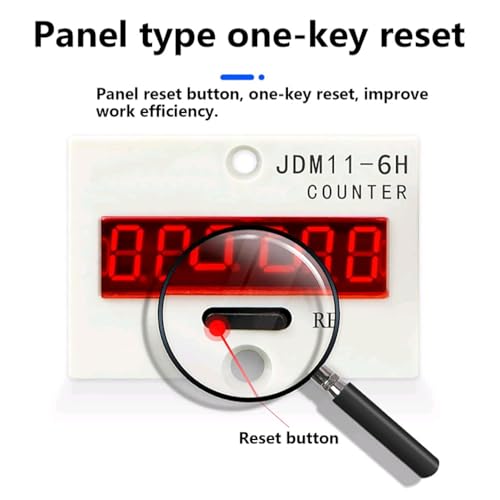 WANGCL AC 220V LCD Digitaler elektronischer Zähler 0-99999 Zähler 6-stelliger Zähler für Stanzmaschinen Drucken Textil