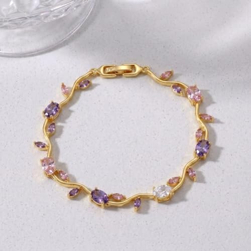 Image of SALTY Tulip Bracelet for Women Anti Tarnish | Fancy Floral Bracelet | Jewellery Gifts | Hand Band | Fashion Accessories for Girls | Minimal Jewelry Design | Gift for Rakhi | Gift for Diwali, Christmas, Marriage, Birthday
