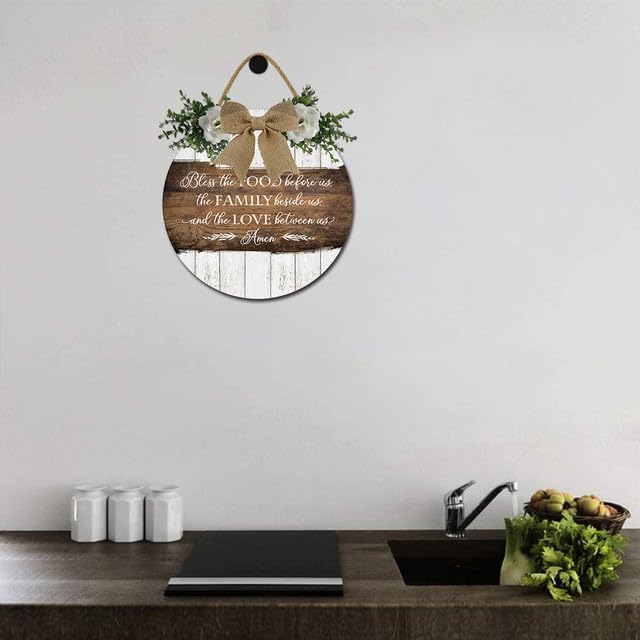 Miniatura 4 de Letreros de decoración de pared de cocina, decoración de pared redonda de madera para colgar en la pared, citas motivacionales, arte para granja,