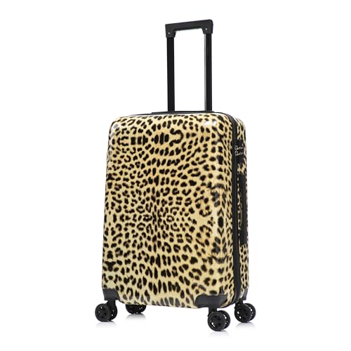 Image of InUSA Prints 26.82 inch Hardside Suitcase, 4-Wheeled Spinner, TSA Checkpoint Friendly, Cheetah Animal Print (IUAPC00M-CHE)
