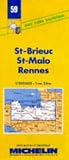 Carte routière : St-Brieuc - St-Malo - Rennes, 59, 1/200000