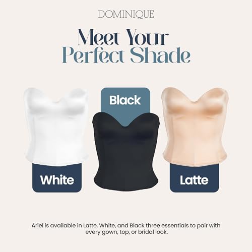 Image of Dominique Women's Ariel 8541 Longline Strapless Bra - Low Back, Hidden Underwire, Convertible - Lingerie for Women