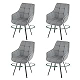 EUGAD Esszimmerstühle 4er Set drehbar, für Esszimmer Wohnzimmer, Bequeme...