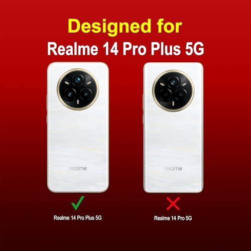 Image of amazon basics Back Case Cover for Realme 14 Pro Plus 5G | Compatible for Realme 14 Pro Plus 5G Back Case Cover | Liquid Silicon Magic with Camera Protection | Red