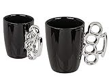 Pfiffig-Wohnen FISTICUP - die witzige Schlagring-Tasse mit Silbergriff
