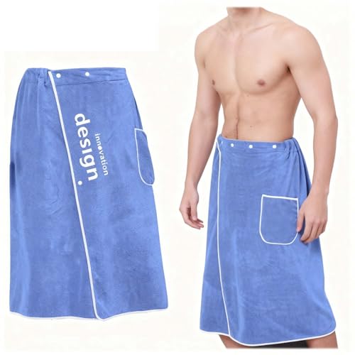 Zhyuan Kilt Sauna Uomo,Asciugamano Sauna,Asciugamano Da Bagno Telo Bagno Uomo,Regolabile Asciugamano Da Sauna Da Uomo Con Tasche,Asciugamano Da Sauna 