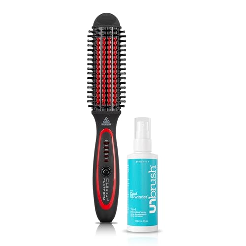 FHI Heat Stylus Thermal Styling Brush + The Knot UNwinder Detangling Spray