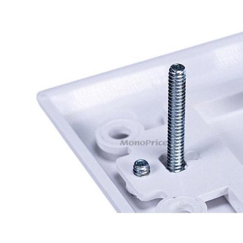 Moonrise Monoprice 103326 Banana Binding Post Two-Piece Inset Coupler Wall Plate for 4 Speakers, White by Monoprice - Image 4