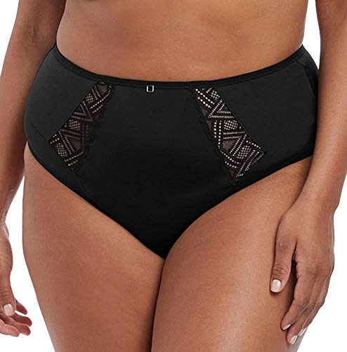 Elomi Women's Plus Size Lydia Waist High Cut Brief, Black, Xxxxl #TOP28