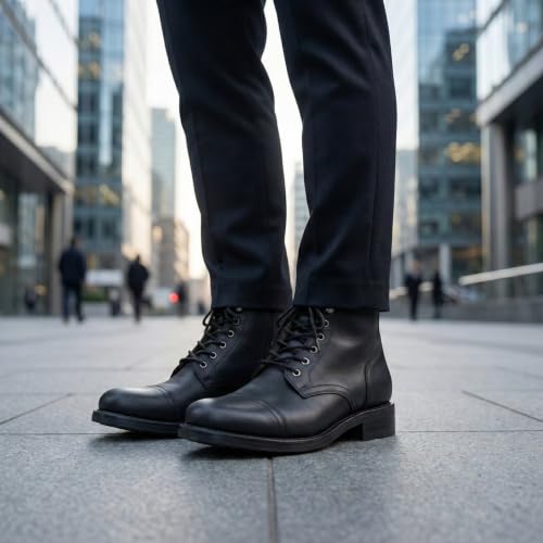 Image of SUREWAY Men's Genuine Leather Dress Boots Classic Oxford Ankle Boot