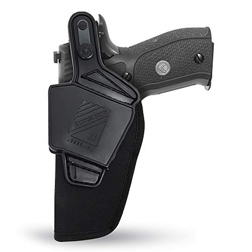 OWB Nylon Holster by Houston - Concealed Carry with Thumb Break | Outside The Waistband | Fits: Glock 20 21 - Beretta 92 FS - SIG SAUER 226 227   228 229 - HK VP9 | Marshall Line (Right)