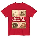 Same Shit Different Hat FDT Meme Shirt, Funny Graphic Tee, Sarcastic Statement Top, Bold FDT Humor Apparel, Novelty Meme T-Shirt for Men, Unique Funny Gift Tee Black