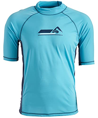 Image of Kanu Surf Men's Fiji UPF 50+ Short Sleeve Sun Protective Rashguard Swim Shirt
