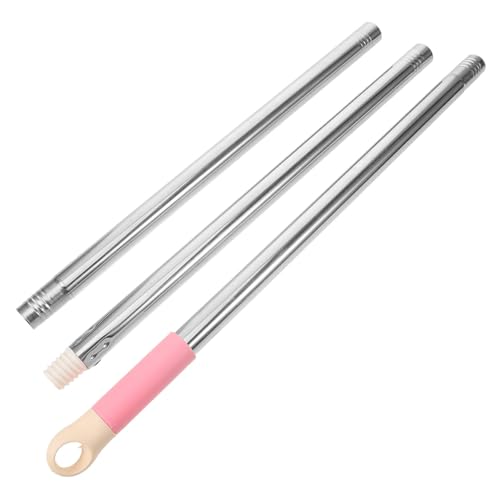 Cabilock Mango De Fregona y Palo De Escoba Inoxidable 123 Cm Tres Secciones Acero Inoxidable Ajuste Seguro Hogar Limpieza Repuesto Versátil