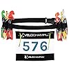 VeloChampion Lightweight Running Belt Waist Pack for Men Women. 6 Energy Gel Loops. Elasticated Fit Race Number Holder - No Pins Needed - 2 or 3 Toggle Style