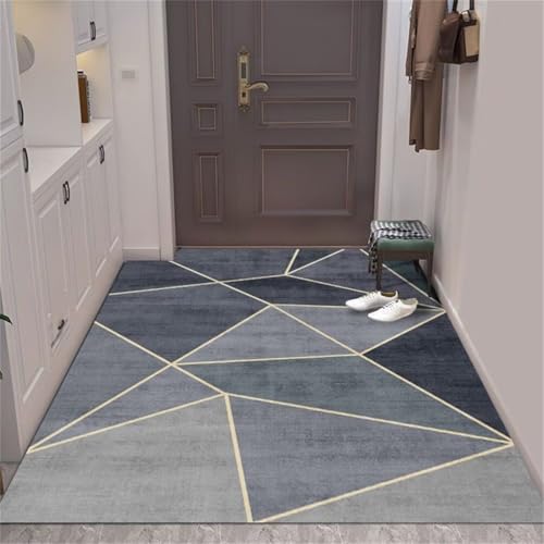 Tapis enfant chambre bleu moderne 100x200 résistant aux taches et lavable - 2