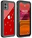 AMILIFECASES for iPhone 11 Case Waterproof,with Built in Screen Protector,Shockproof Dustproof Full Body Heavy Duty Protective Phone Case for iPhone 11 6.1 inches Black/Clear