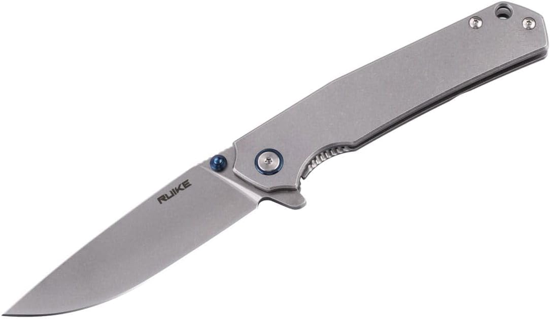 Ruike Pocket Knife for men Tactical Folding Knives Small Frame Lock 14C28N Stainless Cool Steel Camping Knives with Pocket Clip Hiking Work EDC Gear Tool P801-SF