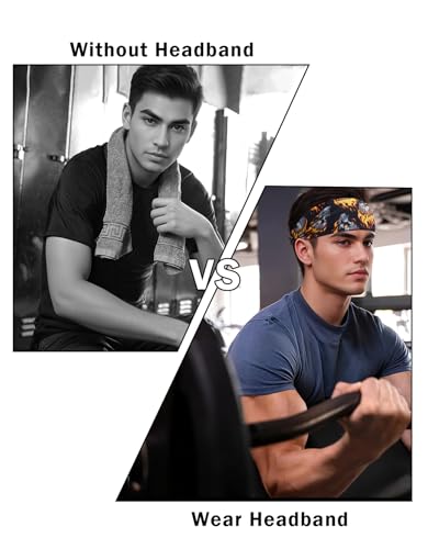 Bandanas masculinas, faixa de transpiração antiderrapante para esportes, faixas de cabeça de suor, f