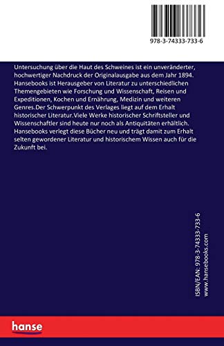Untersuchung über die Haut des Schweines