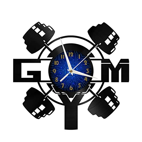 Horloge de gym en vinyle 12 pouces SZGFR idéale pour salon sportif - 4