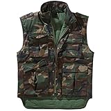 Spaß kostet Männer und Herren Ranger Weste grüntarn gefüttert Tarnfarbe ohne Ärmel Outdoor Größe S - 5XL