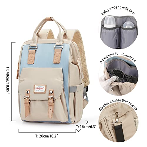 Venatin Diaper Bag Backpack, Baby Bags For Mom And Dad Maternity With Stroller Straps Thermal Pockets, Multifunctional Diaper Bags For Baby Boys & Girls, Khaki #TOP3