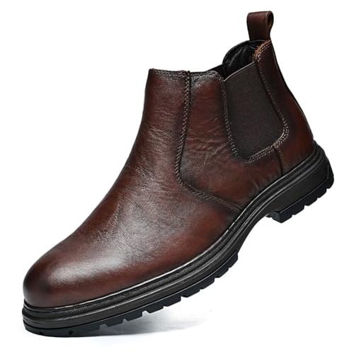 Image of Men's Chukka Boots Genuine Leather Ankle Boot for Men Classic Casual Oxford Style Footwear