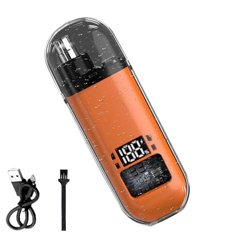 Tktouci Recortador Nasal y de Orejas,Máquina Especializada para Mujeres Recargable Impermeable - Con Pantalla Digital Kit Accesorios para Hombre y Mujer Cuidado Personal Depilación Afeitado Arreglo