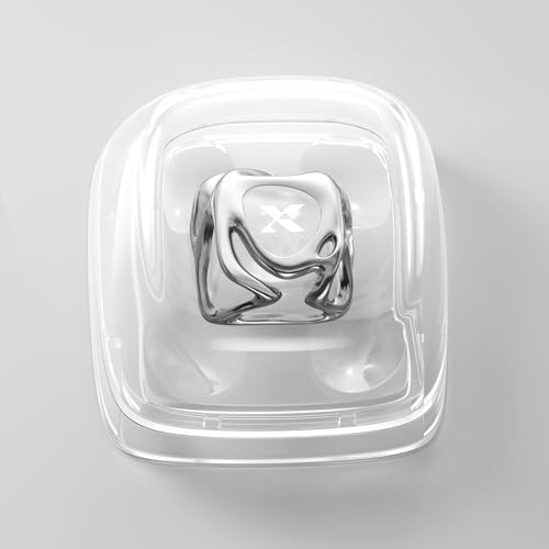 Image of XVX Custom Keycaps, Metal Liquid Transparent Key caps, 1U Keyboard Keycaps Replacement for Mechanical Keyboard