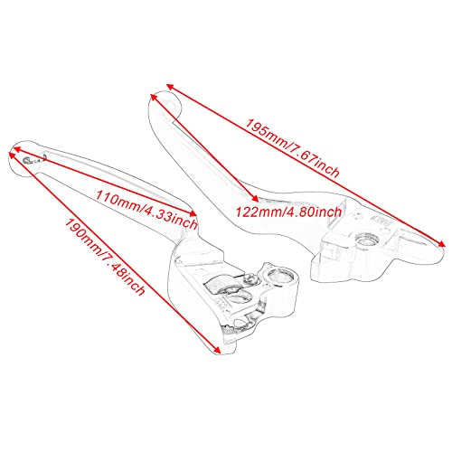 Image of Motorcycle Brake Clutch Lever Set Compatible with 2018-2024 Harley Softail Breakout Fat Boy Deluxe Heritage Classic Sport Glide Street Bob Low Rider Replacement Accessories Parts