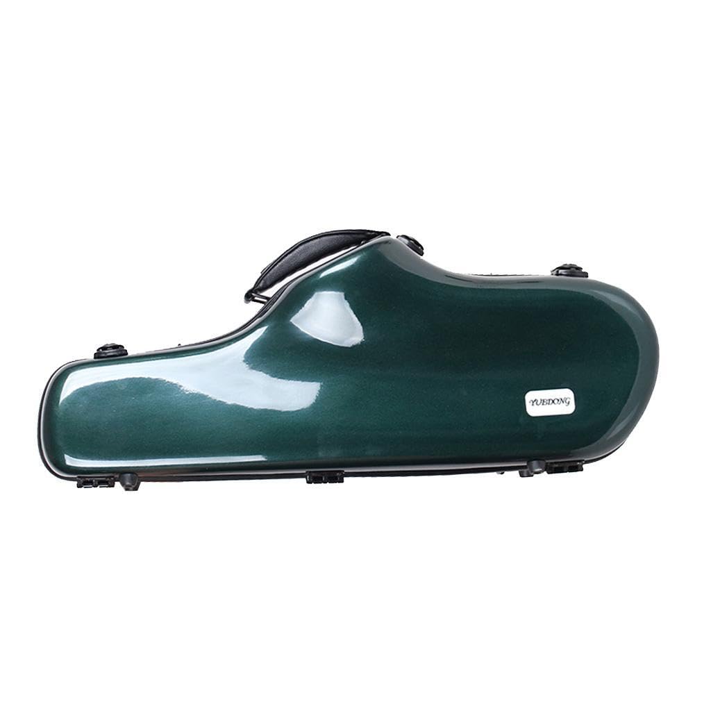WUUISDNX Custodia resistente per sassofono con tracolla per musicisti che proteggono i sassofoni contralto durante i viaggi. Borsa portatile per sassofono , verde , 62x24x14cm