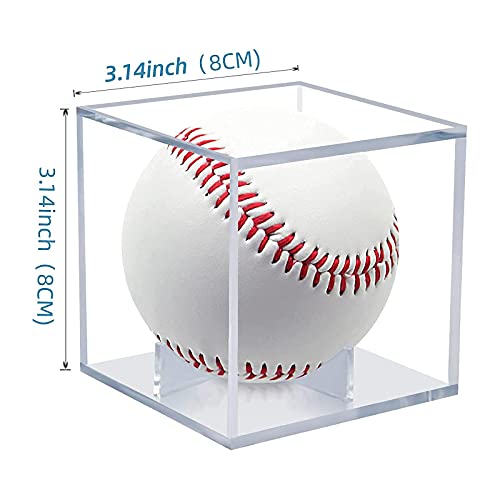 8 Pack Baseball Display Case, Uv Protected Acrylic Boxes For Display,Clear Display Case Baseball Cube Memorabilia Showcase Autograph Ball Protector #TOP4
