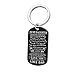 Ayoiow Porte-Clefs Amoureux,Nero Porte-Clés en Fil Acier Inoxydable Engraved Motivating Words