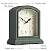 JONES CLOCKS® Tavern Mantel Clock | Small Modern Arch top Design | Asparagus Green | Contemporary Classic Style for Desk, Table, Shelf or Bedside